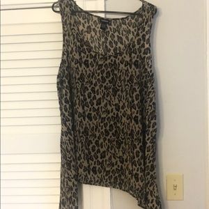 Cheetah print chiffon tunic | Torrid size 2
